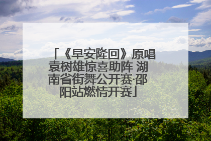 《早安隆回》原唱袁树雄惊喜助阵 湖南省街舞公开赛·邵阳站燃情开赛