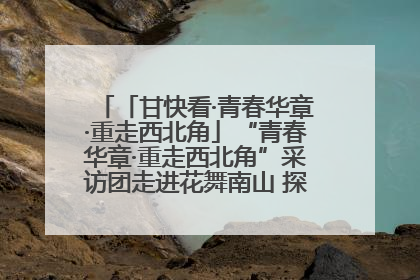 「甘快看·青春华章·重走西北角」“青春华章·重走西北角”采访团走进花舞南山 探寻天水乡村振兴之路