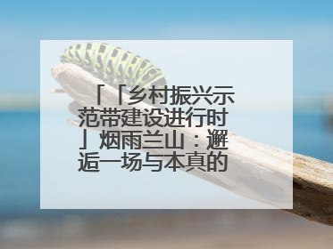 「乡村振兴示范带建设进行时」烟雨兰山：邂逅一场与本真的久别重逢！