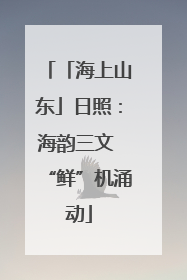 「海上山东」日照：海韵三文 “鲜”机涌动
