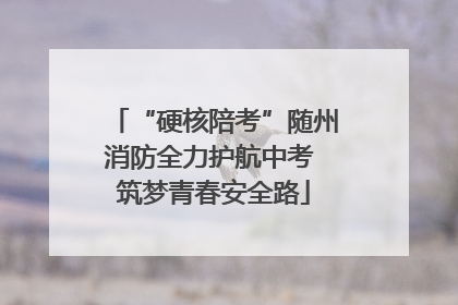“硬核陪考”随州消防全力护航中考 筑梦青春安全路