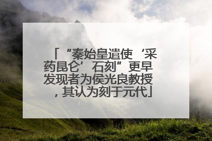 “秦始皇遣使‘采药昆仑’石刻”更早发现者为侯光良教授，其认为刻于元代