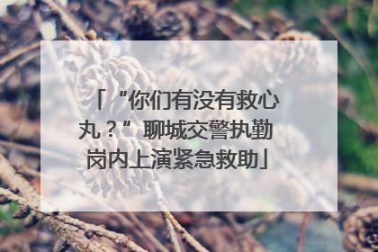 “你们有没有救心丸？”聊城交警执勤岗内上演紧急救助