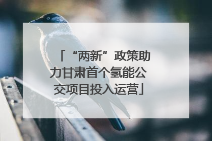 “两新”政策助力甘肃首个氢能公交项目投入运营