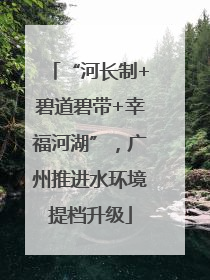 “河长制+碧道碧带+幸福河湖”，广州推进水环境提档升级