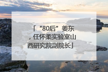 “80后”姜东，任怀柔实验室山西研究院副院长