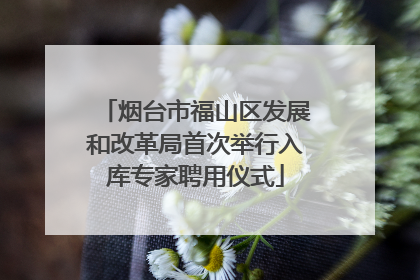 烟台市福山区发展和改革局首次举行入库专家聘用仪式