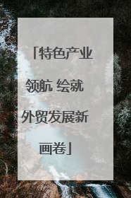 特色产业领航 绘就外贸发展新画卷