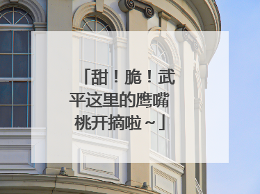 甜！脆！武平这里的鹰嘴桃开摘啦～