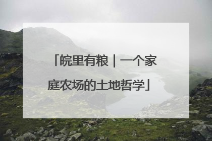 皖里有粮｜一个家庭农场的土地哲学