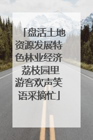 盘活土地资源发展特色林业经济 荔枝园里游客欢声笑语采摘忙