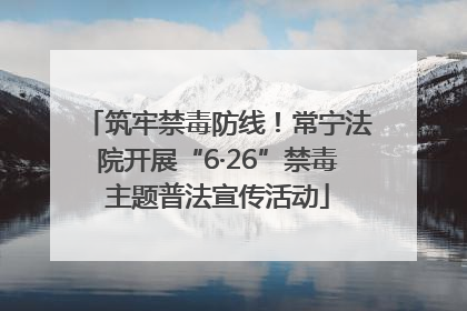 筑牢禁毒防线！常宁法院开展“6·26”禁毒主题普法宣传活动