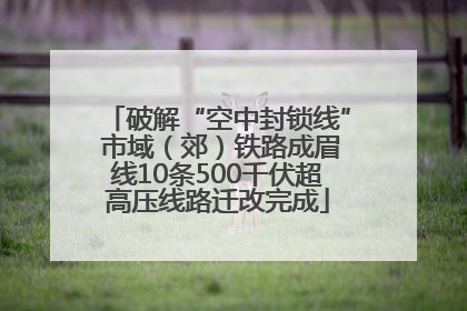 破解“空中封锁线” 市域（郊）铁路成眉线10条500千伏超高压线路迁改完成