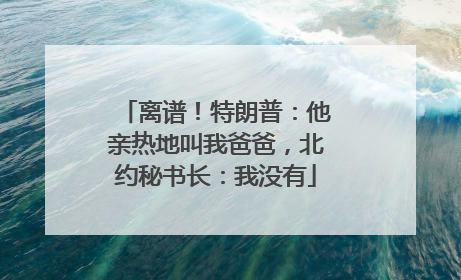 离谱！特朗普：他亲热地叫我爸爸，北约秘书长：我没有