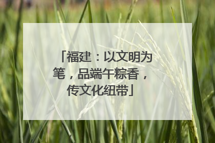 福建：以文明为笔，品端午粽香，传文化纽带