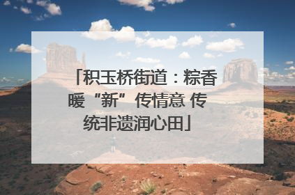 积玉桥街道：粽香暖“新”传情意 传统非遗润心田