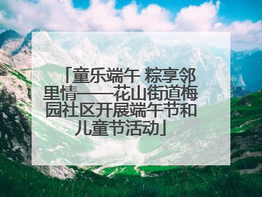 童乐端午 粽享邻里情——花山街道梅园社区开展端午节和儿童节活动