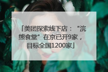 美团探索线下店：“浣熊食堂”在京已开9家，目标全国1200家