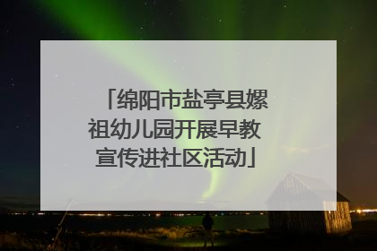 绵阳市盐亭县嫘祖幼儿园开展早教宣传进社区活动