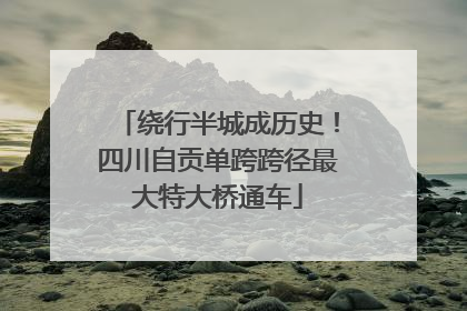 绕行半城成历史！四川自贡单跨跨径最大特大桥通车