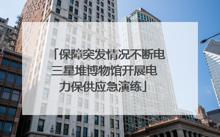 保障突发情况不断电 三星堆博物馆开展电力保供应急演练