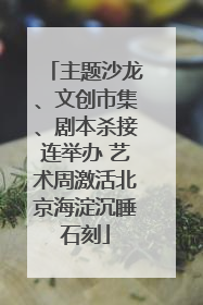 主题沙龙、文创市集、剧本杀接连举办 艺术周激活北京海淀沉睡石刻