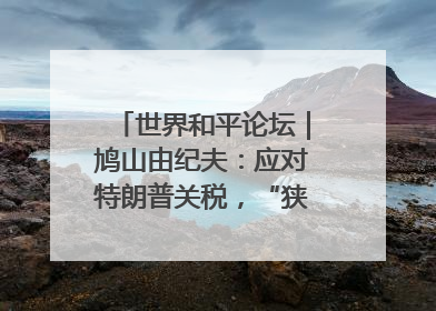 世界和平论坛｜鸠山由纪夫：应对特朗普关税，“狭路相逢勇者胜”