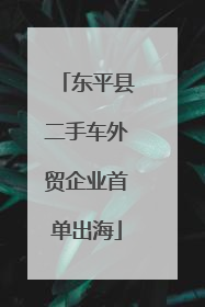 东平县二手车外贸企业首单出海