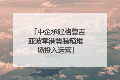 中企承建格鲁吉亚波季港集装箱堆场投入运营