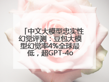 中文大模型忠实性幻觉评测：豆包大模型幻觉率4%全球最低，超GPT-4o等中外模型