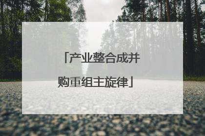 产业整合成并购重组主旋律
