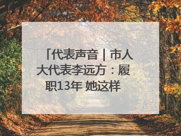 代表声音｜市人大代表李远方：履职13年 她这样“找”建议