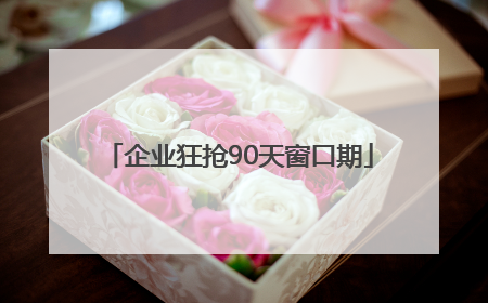企业狂抢90天窗口期