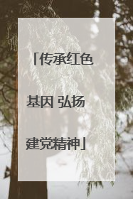 传承红色基因 弘扬建党精神