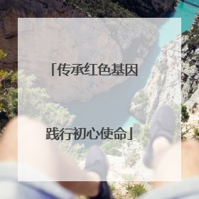 传承红色基因 践行初心使命