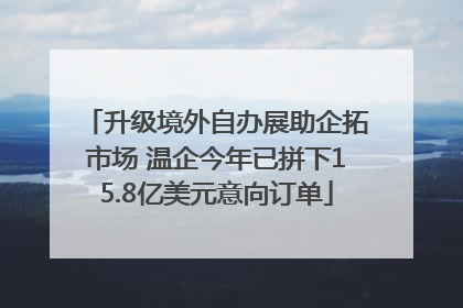 升级境外自办展助企拓市场 温企今年已拼下15.8亿美元意向订单
