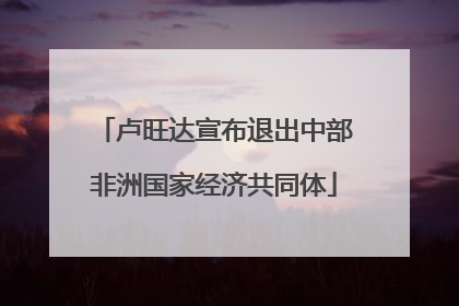 卢旺达宣布退出中部非洲国家经济共同体