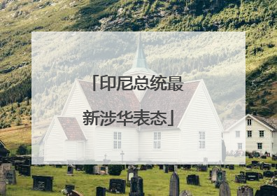 印尼总统最新涉华表态