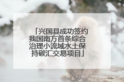 兴国县成功签约我国南方首条综合治理小流域水土保持碳汇交易项目