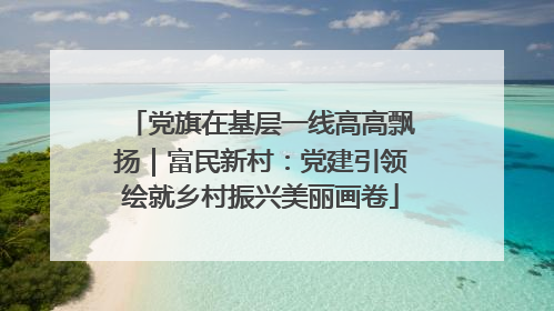 党旗在基层一线高高飘扬｜富民新村：党建引领绘就乡村振兴美丽画卷