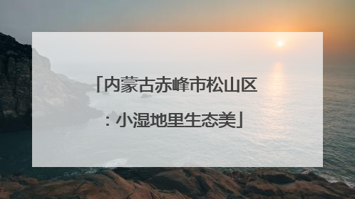 内蒙古赤峰市松山区：小湿地里生态美