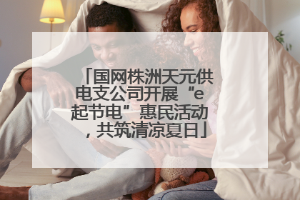 国网株洲天元供电支公司开展“e起节电”惠民活动，共筑清凉夏日