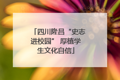 四川隆昌“史志进校园” 厚植学生文化自信