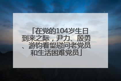 在党的104岁生日到来之际，尹力、殷勇、游钧看望慰问老党员和生活困难党员