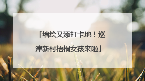 墙绘又添打卡地！巡津新村梧桐女孩来啦