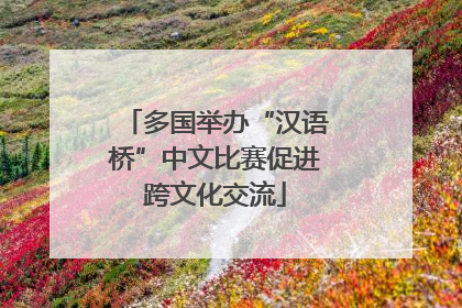 多国举办“汉语桥”中文比赛促进跨文化交流