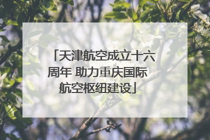 天津航空成立十六周年 助力重庆国际航空枢纽建设