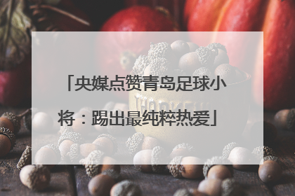 央媒点赞青岛足球小将：踢出最纯粹热爱