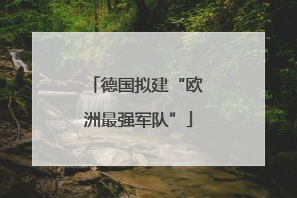 德国拟建“欧洲最强军队”