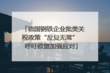 德国钢铁企业批美关税政策“反复无常” 呼吁欧盟加强应对